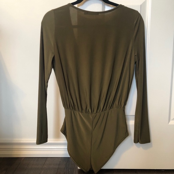 Long Sleeve Front Wrap Bodysuit - Picture 3 of 4
